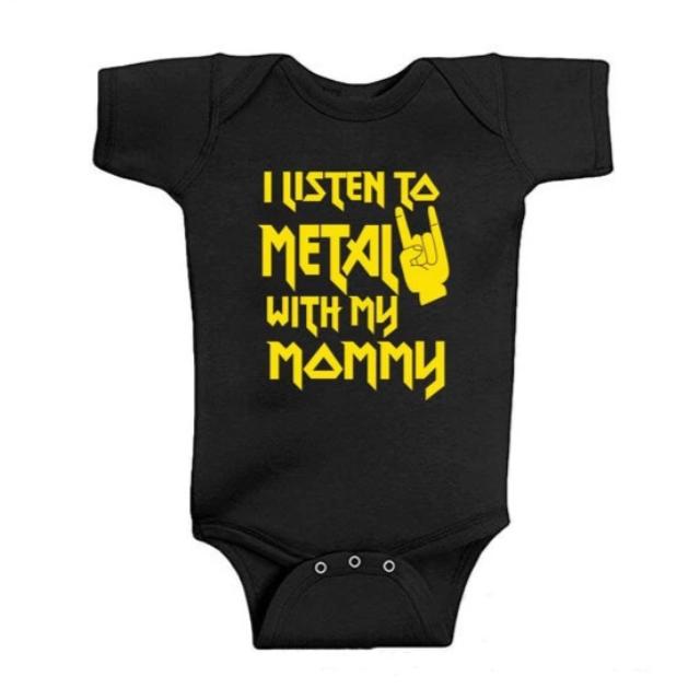 "I Listen to Metal with My Mommy/Daddy" Baby Unisex Body Suit